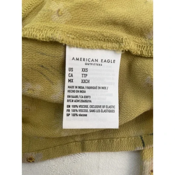 American Eagle Women's Floral Cottagecore Cropped Peasant Top Blouse Size XXS - Picture 5 of 5